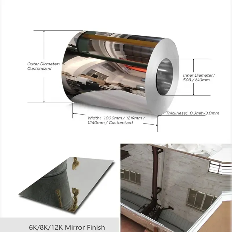 0,3*1000*1500mm 316 Edelstahlspule, ein Spulengewicht von 5-8 Tonnen, haltbares Material 0
